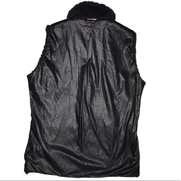 Patagonia Reversible Vest Fuzzy Cozy Purple Charcoal Gray - Picture 7 of 9